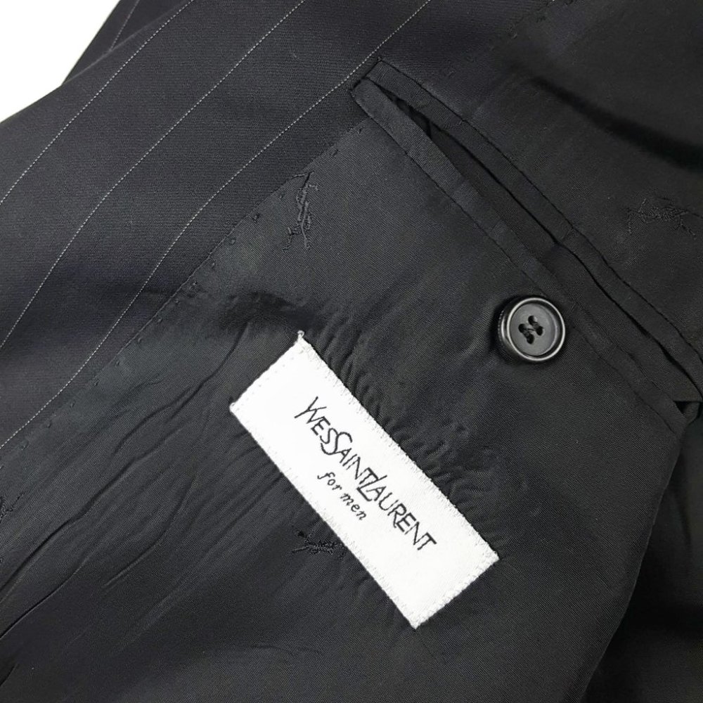 Yves Saint Laurent YSL Mens Pinstripe Wool Suit - Picture 7 of 8